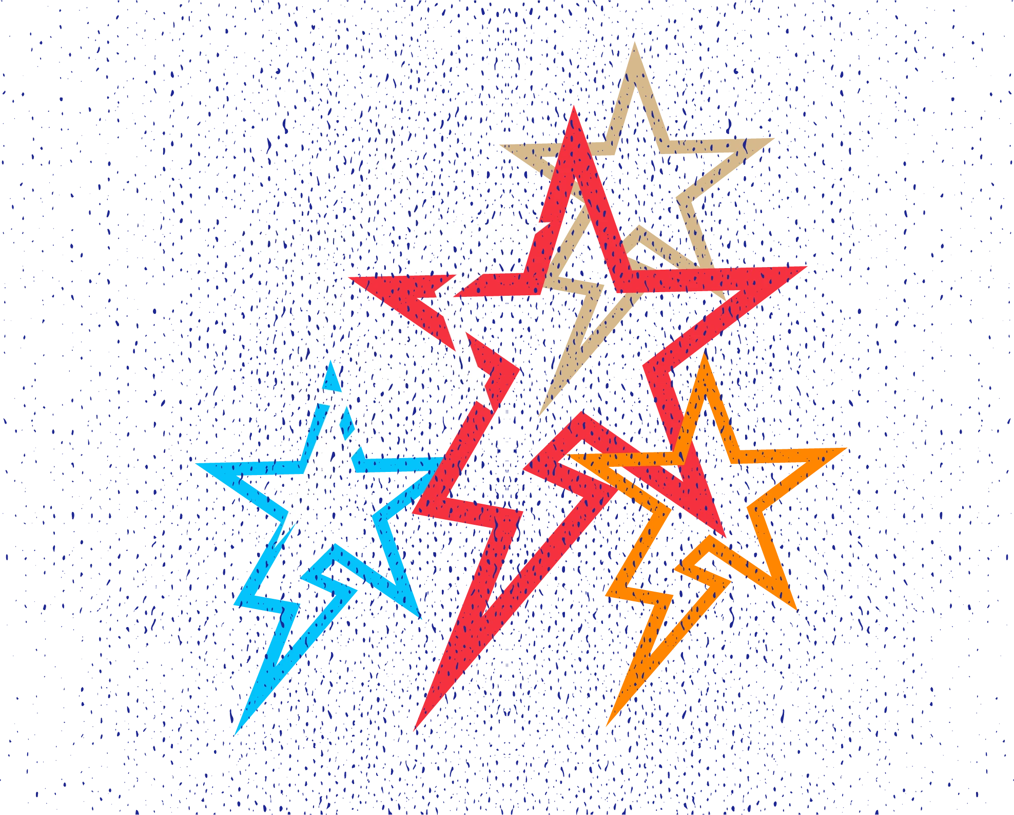 Estrellas y rayos