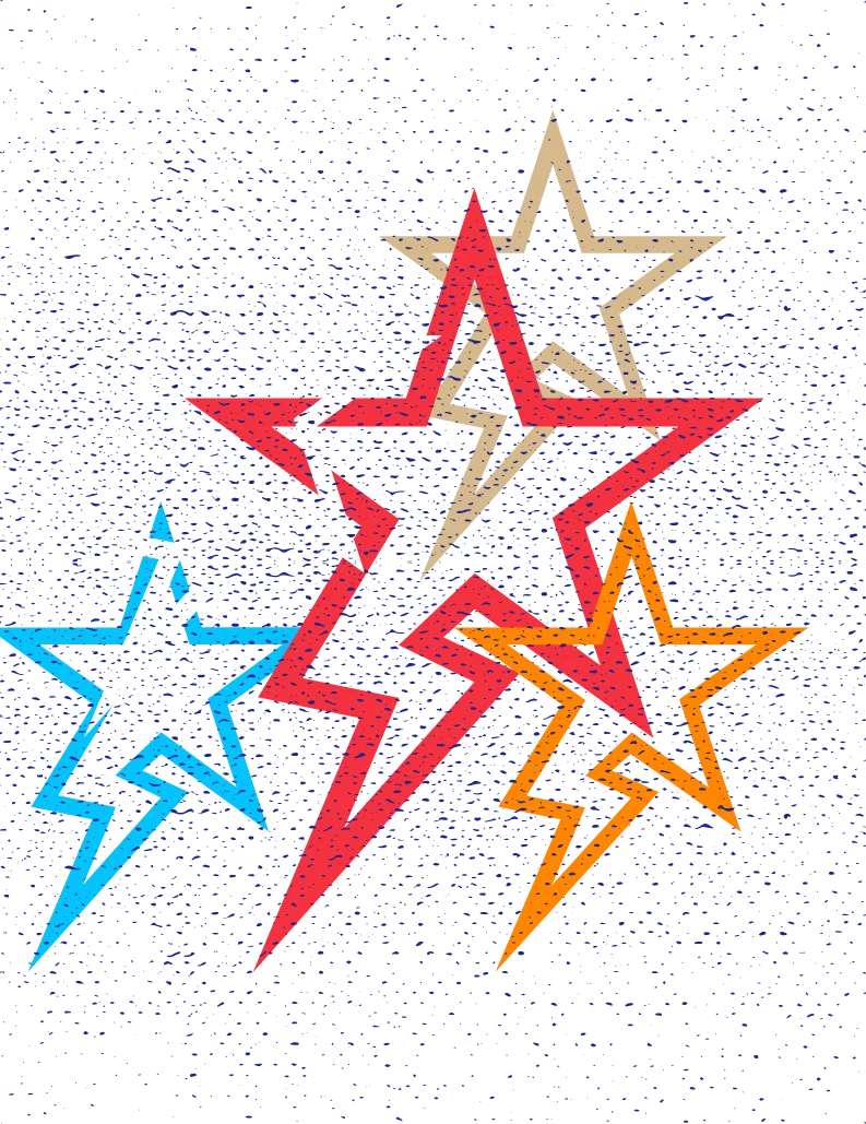 Estrellas y rayos