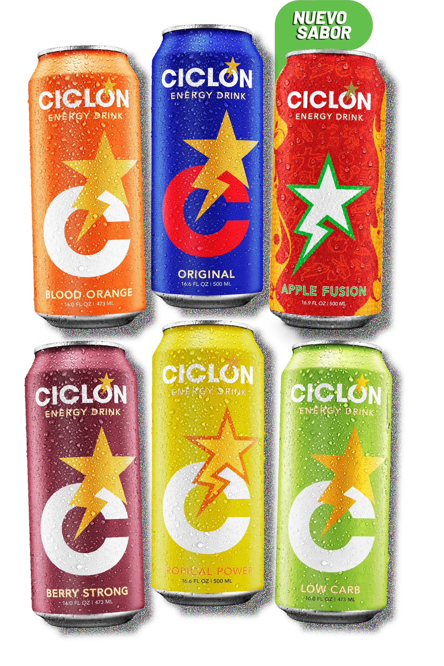 Berry Strong, Blood Orange, Original, Apple Fusion, Tropical Power, Low Carb