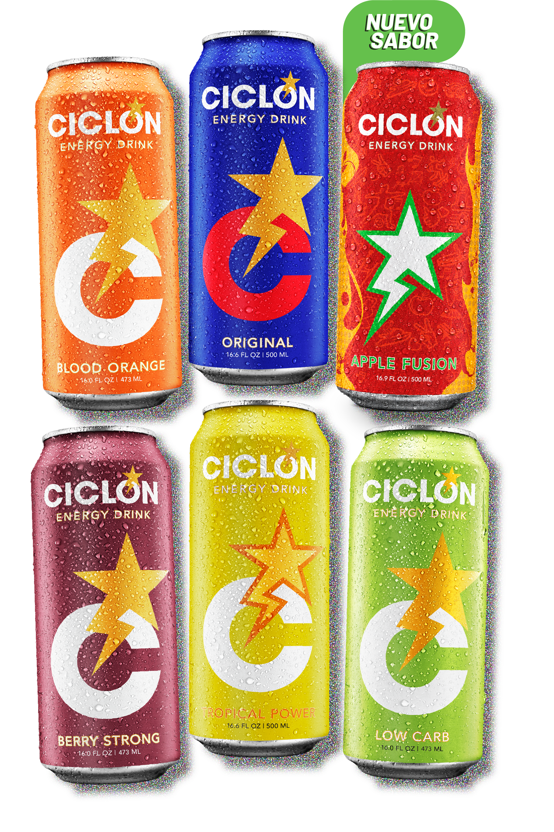 Berry Strong, Blood Orange, Original, Apple Fusion, Tropical Power, Low Carb