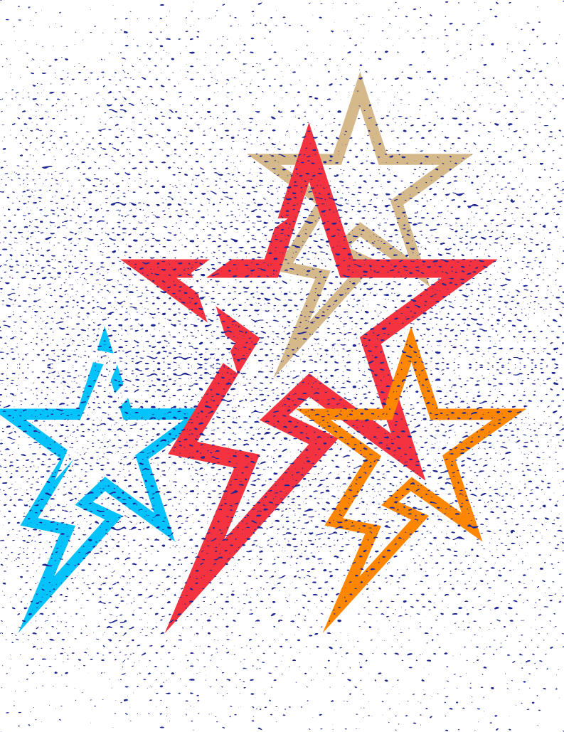 Estrellas y rayos